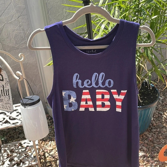 Isabel Maternity Medium Patriotic Tank M Isabel by Ingrid & Isabel EUC - Picture 4 of 8
